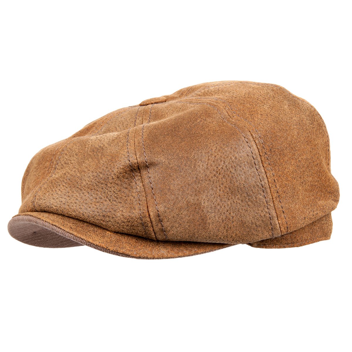 Berretto Hatteras firmato STETSON in pelle con fodera in cotone