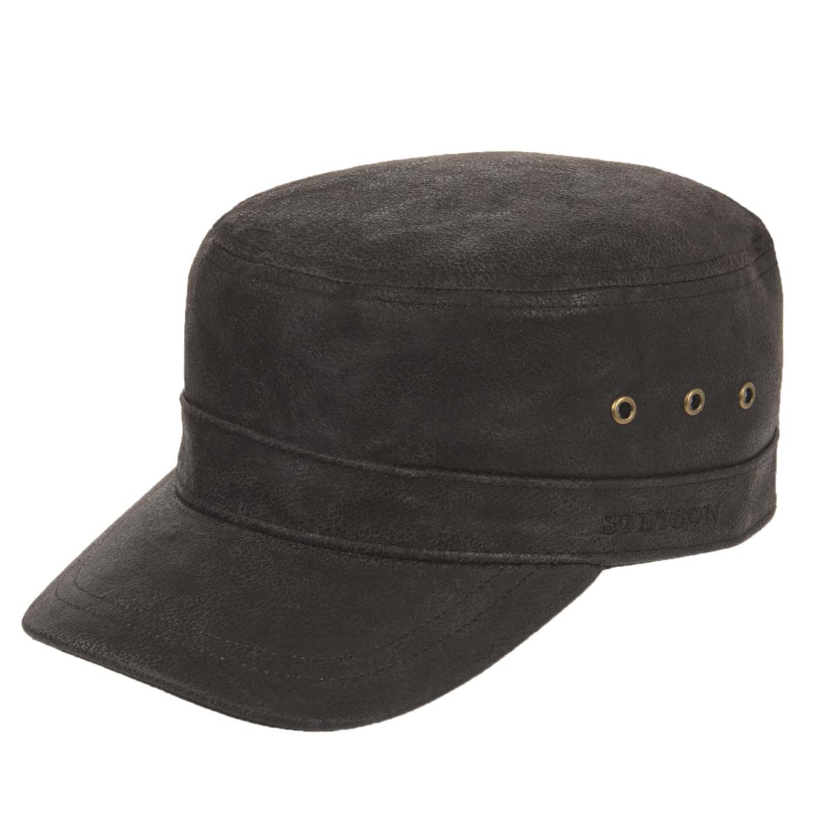 Berretto con visiera modello Cuba Cap in vera pelle firmato STETSON