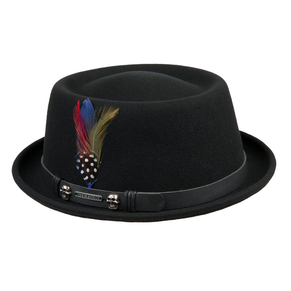 Chapeau Western Cuir Pigskin Stetson Homme - Style Traveller Avec Doublure - Bandeau Cuir Tressé