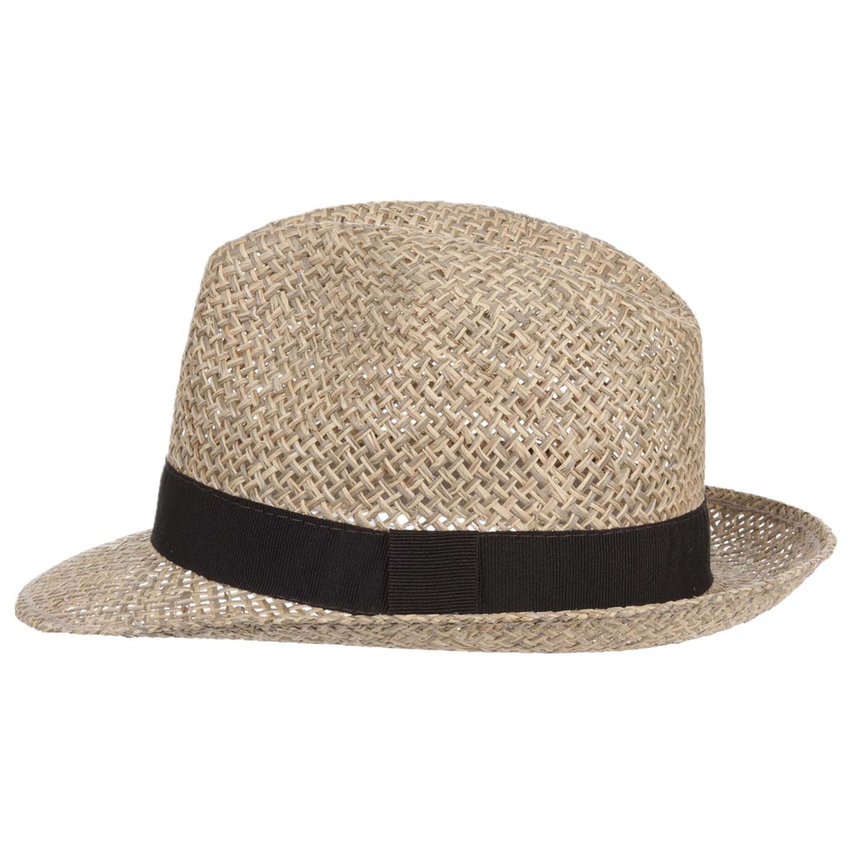 Cappello Fedora Estate Unisex Cappello Trilby In Paglia Naturale Hawkins - Unisex, Stile Fedora, Per Estate, Con Nastro Nero, Taglia Fissa Cappello Trilby Paglia - Foto 4