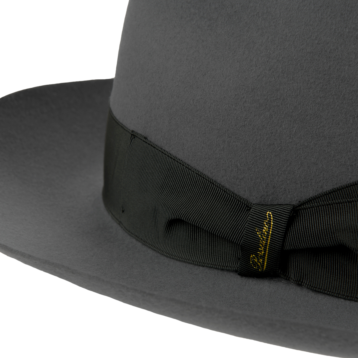 cappello classico Fedora Borsalino a tesa larga in feltro di lapin