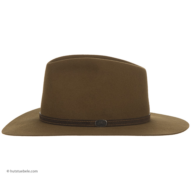 cappello con falda larga in feltro lapin