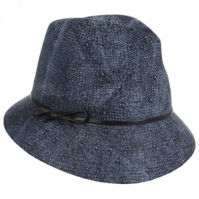 Cappello da donna in carta con tesa asimmetrica