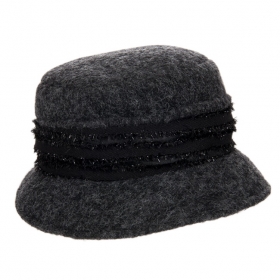 Cappello da donna foderato con nastro lurex