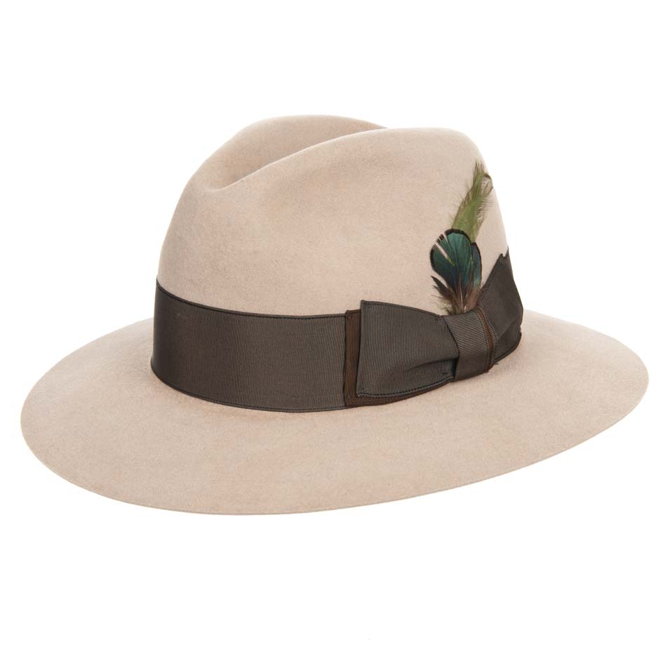 Cappello Pork Pie In Lana Stetson Salescott Player – Unisex, Feltro Con Nastro Grosgrain E Piuma, Idrorepellente, Per Autunno E Inverno - 5