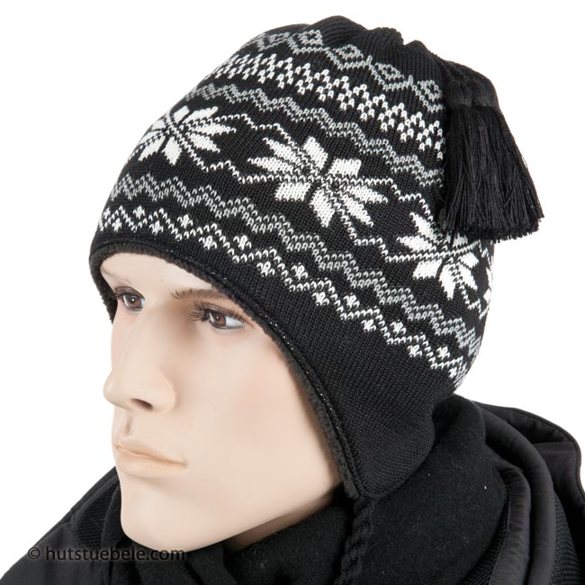 Nebulus Berretto Unisex Inverno, Con Motivo Norvegese, Con Pompon, Blu Navy/bianco, Taglia Unica - Foto 2