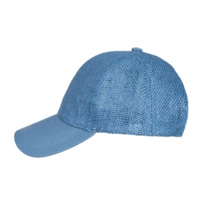 Cappello di paglia arioso con visiera in tessuto