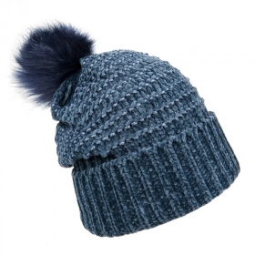 Cappello di lusso in maglia con lurex ed eco-bobble