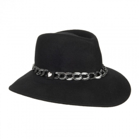 Elegante cappello da donna Fedora con catena