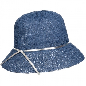 Cappello in paglia Cloche con laccetto