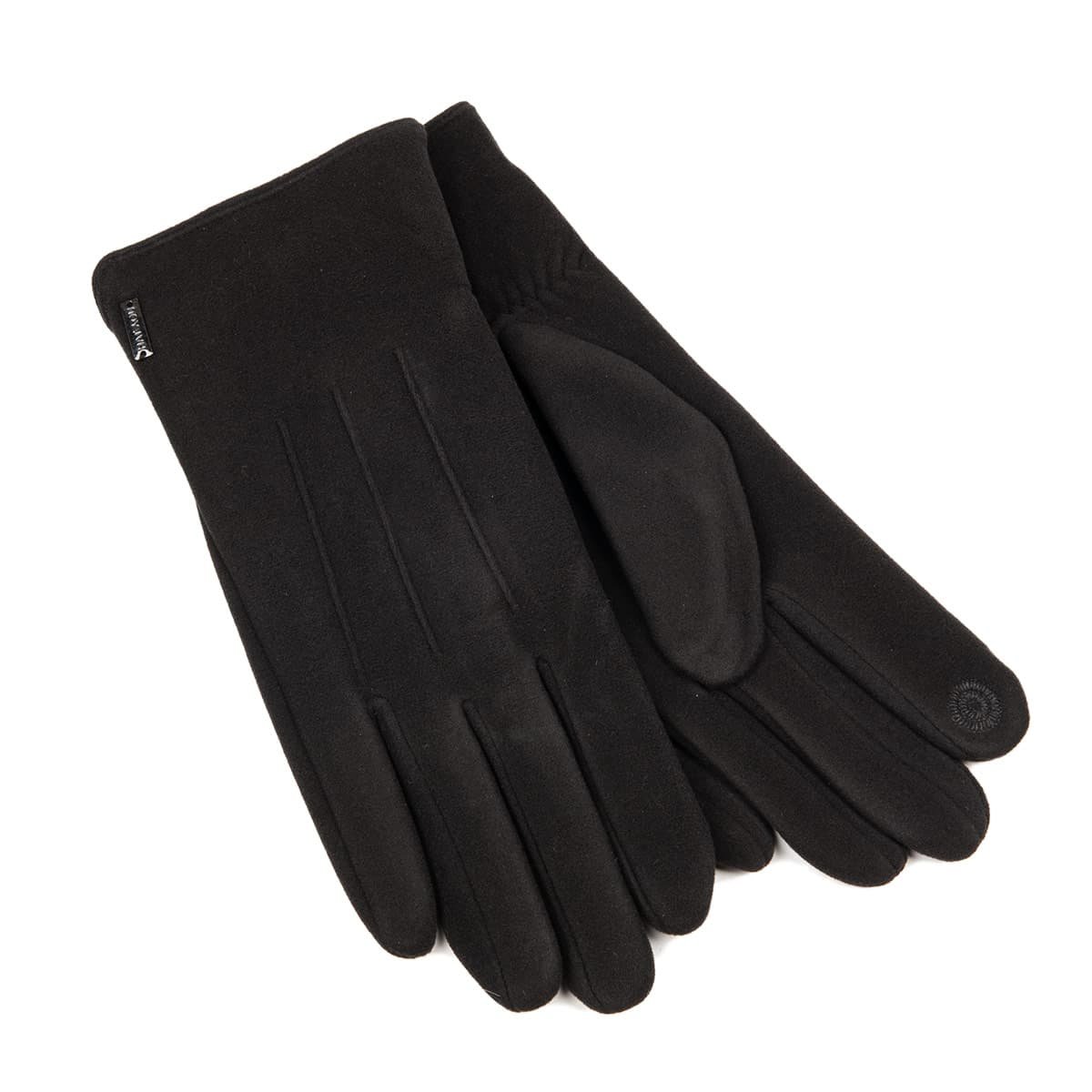 Trespass Guanti Tista Touch Screen Con Polsino Elastico E Coulisse - Neri
