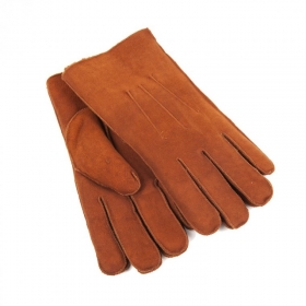MODA guanti in pelle dagnello per uomo