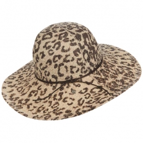 cappello estivo da donna con stampa leopardata 