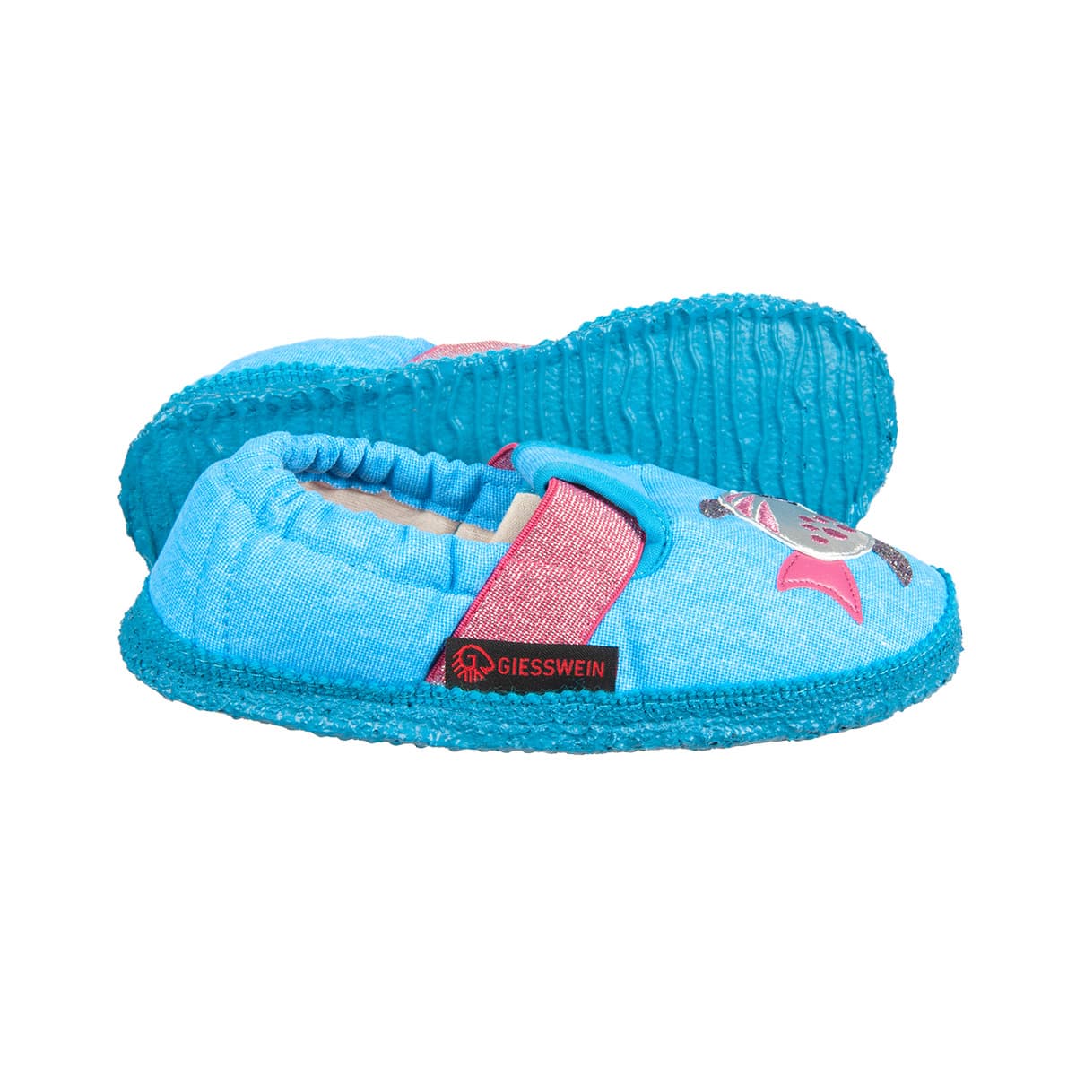GIESSWEIN Ciabatte da bambino modello Atterwasch con motivo pesce in cotone 77 10 41022 cappelleria Hutstuebele