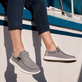 GIESSWEIN Mocassino Merino da uomo - comfort in ardesia