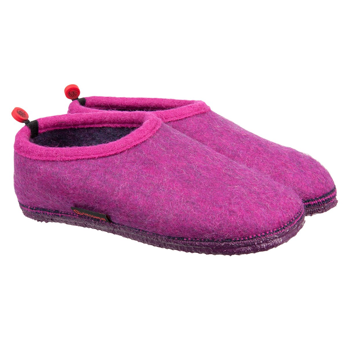 Pantofole Giesswein Trabening Per Bambina | Lana Morbida Con Unicorno Glitterato E Suola Solida