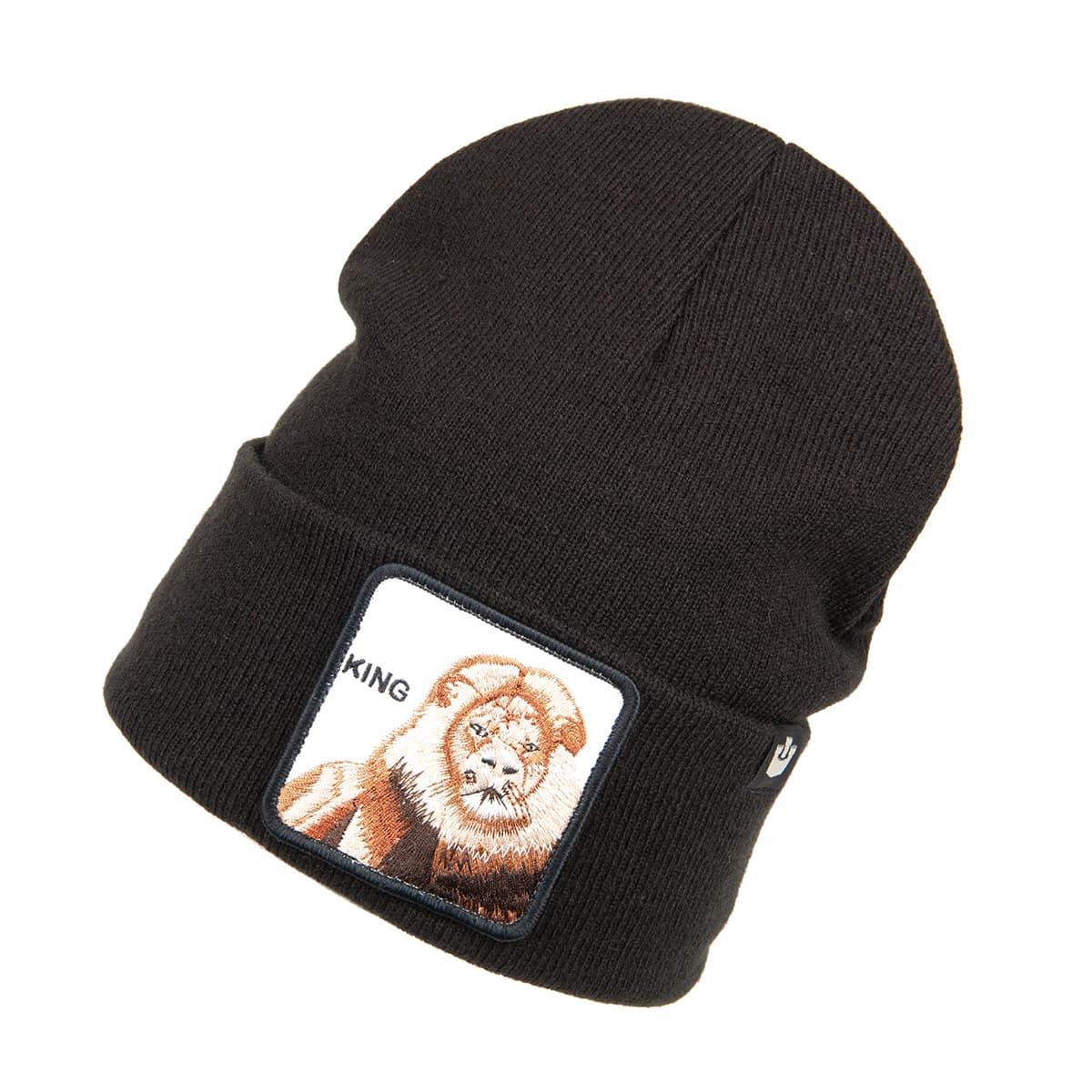 Caldo cappello GOORIN BROS con motivo: leone e risvolto alto