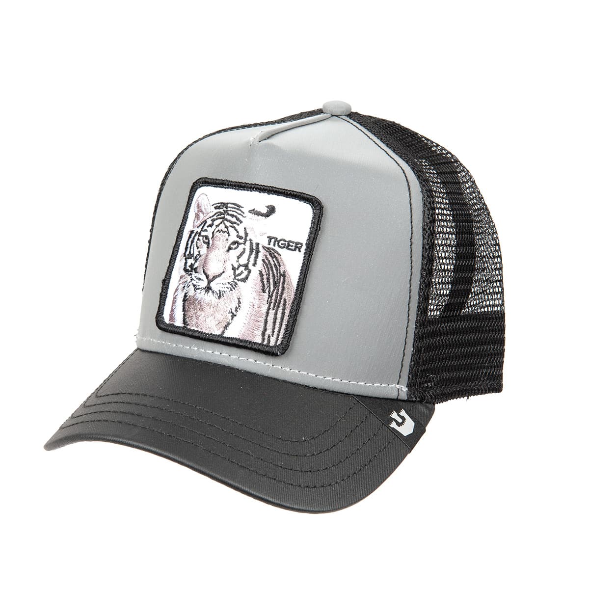 Cappellino trucker GOORIN BROS con motivo tigre e rete