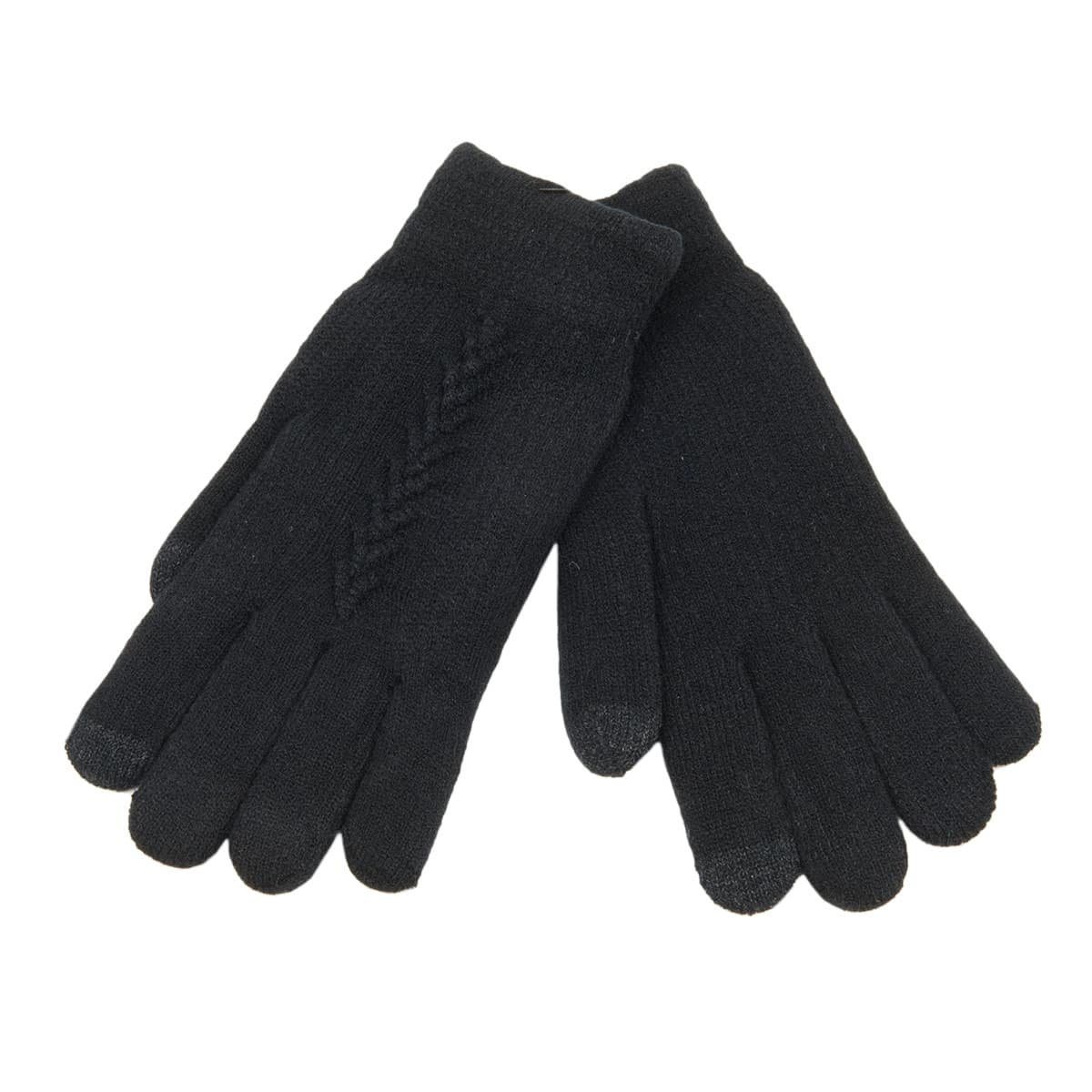 styleBREAKER Guanti da donna touchscreen Monocolore con cuciture decorative, guanti con dita calde, inverno 09010043, colore:Arancione