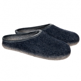 HAUNOLD pantofole in puro feltro lana nel colore blu