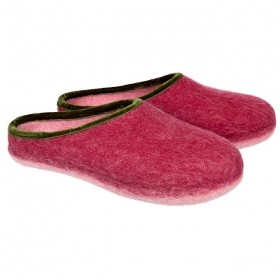 HAUNOLD pantofole feltro per donna nel colore rosso con