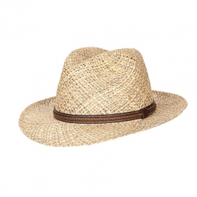 HUTTER   cappello paglia stile fedora a tesa larga