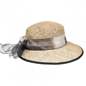 Cappello di paglia naturale da donna HUTTER con stile