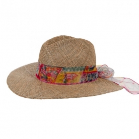 HUTTER   cappello estivo con tesa larga e decoratione c