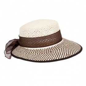 HUTTER   cappello di paglia per donna con tesa asimmetr