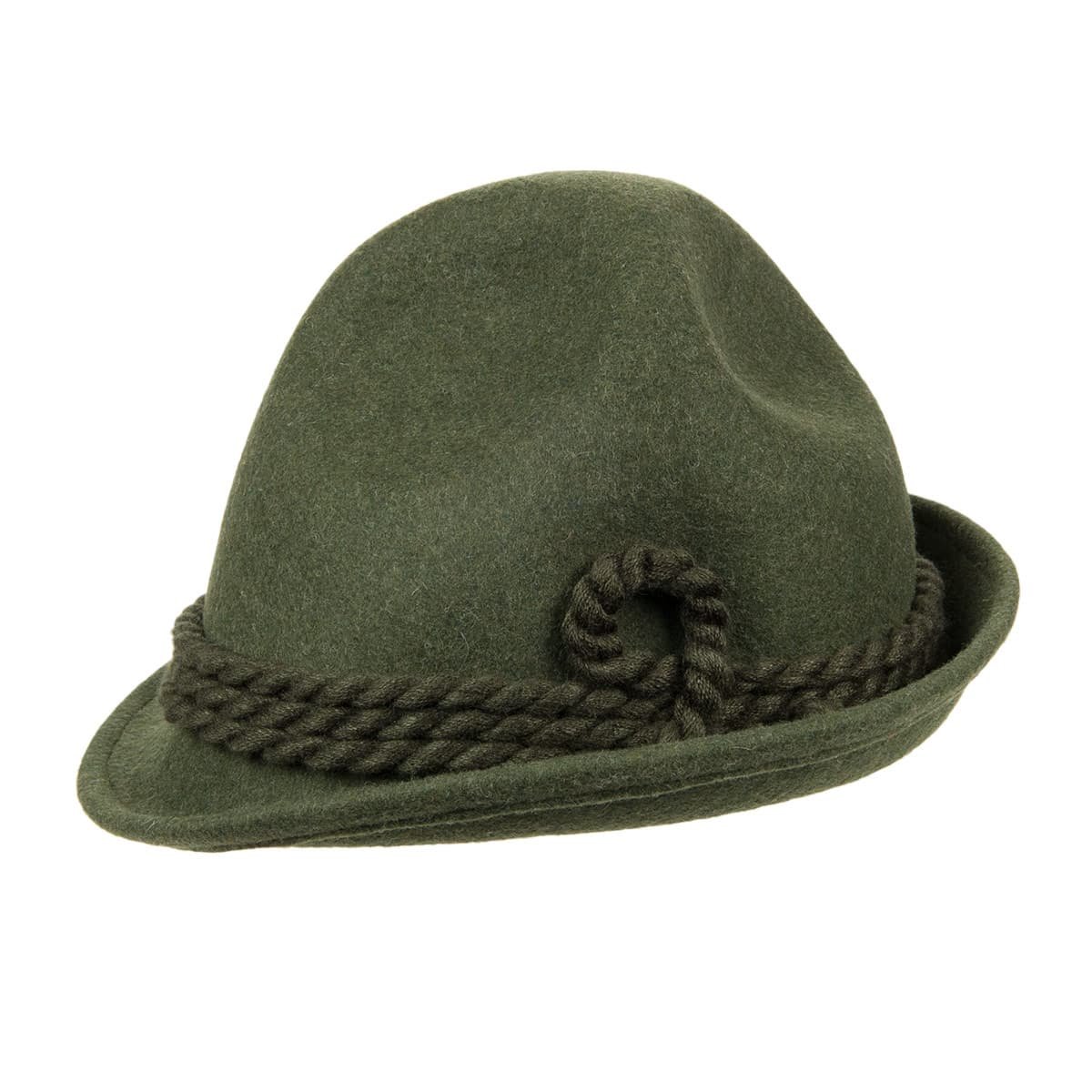 HUTTER cappello da cacciatore in feltro lana con cordone lana