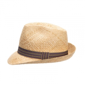 Elegante cappello di paglia trilby per ragazzi