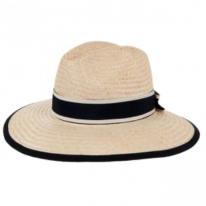 Soft Straw Sunhat Black Ribbon fiore bianco Elegante sofisticato vacanza Yacht Boat Style Park Sunshade Regalo Compleanno BBQ Accessori Cappelli e berretti Cappelli da sole e visiere Cappelli da sole 