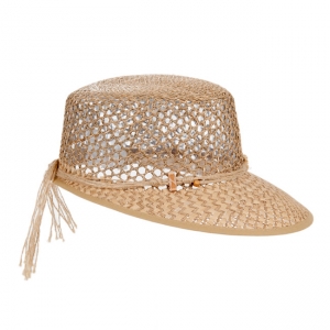 Accessori Cappelli e berretti Cappelli da sole e visiere Cappelli da sole a falde larghe berretto vibrazioni orientali Mini Cappello vintage di paglia nera anni '50 