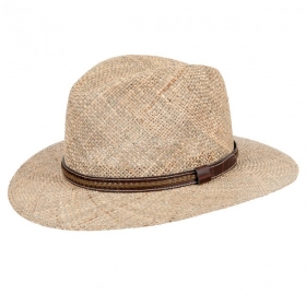 HUTTER   cappello paglia stile traveller in paglia natu