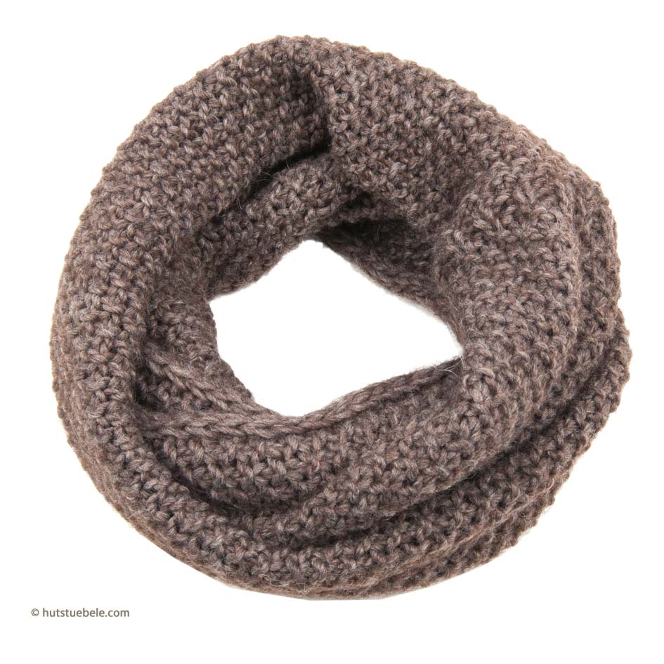 Nero/Grigio Made in Italy fatto in Toscana scaldacollo tubolare lavorato a maglia invernale Talento Fiorentino CG unisex sciarpa ad anello intrecciato con materiale stampato Nero/Grigio Made in Italy fatto in Toscana scaldacollo tubolare lavorato a maglia invernale Talento Fiorentino CG unisex sciarpa ad anello intrecciato con materiale stampato