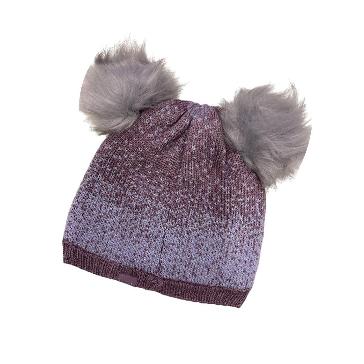 MAXIMO  Mini Girl cuffia da bambina con glitter pompon in finta pelliccia  --> cappelleria Hutstuebele - cappelli e berr