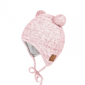 Cappellino in lana con 2 pompon