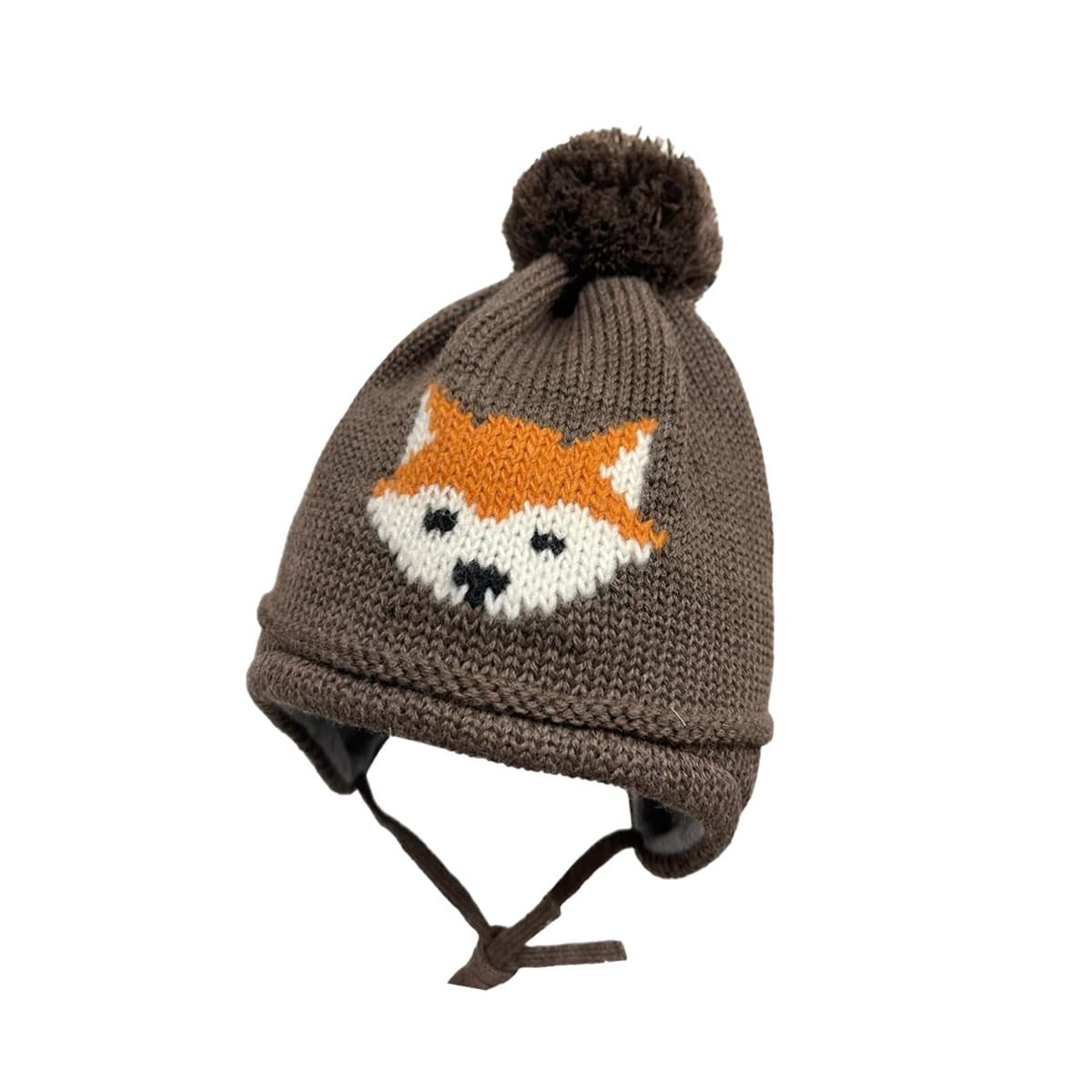Cappello Invernale Con Pompon House Of Tweed - Unisex - Fantasia Mucca, Pecora, Cavallo