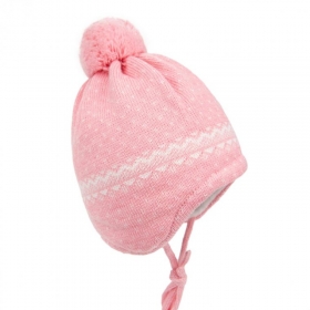 Cappello bimba MAXIMO con pompon e paraorecchie