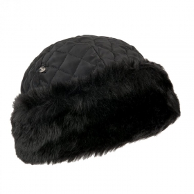 Elegante cappello da donna con bordo in pelliccia sintetica