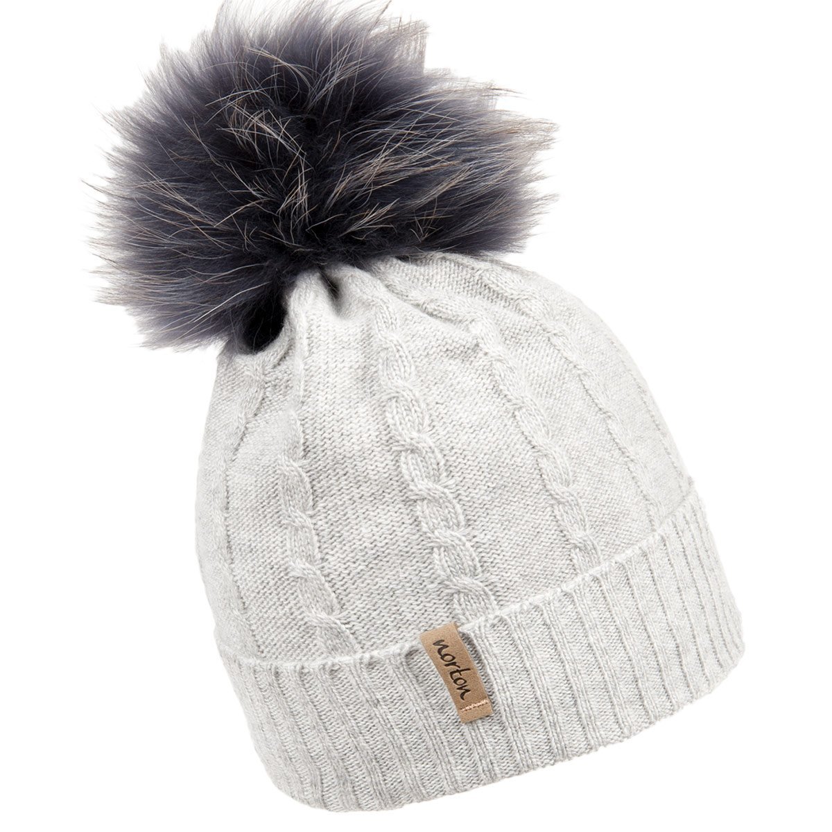 NORTON | cuffia pompon cashmere con risvolto per donna --\u003e cappelleria  Hutstuebele - cappelli e berretti per uomo donna 