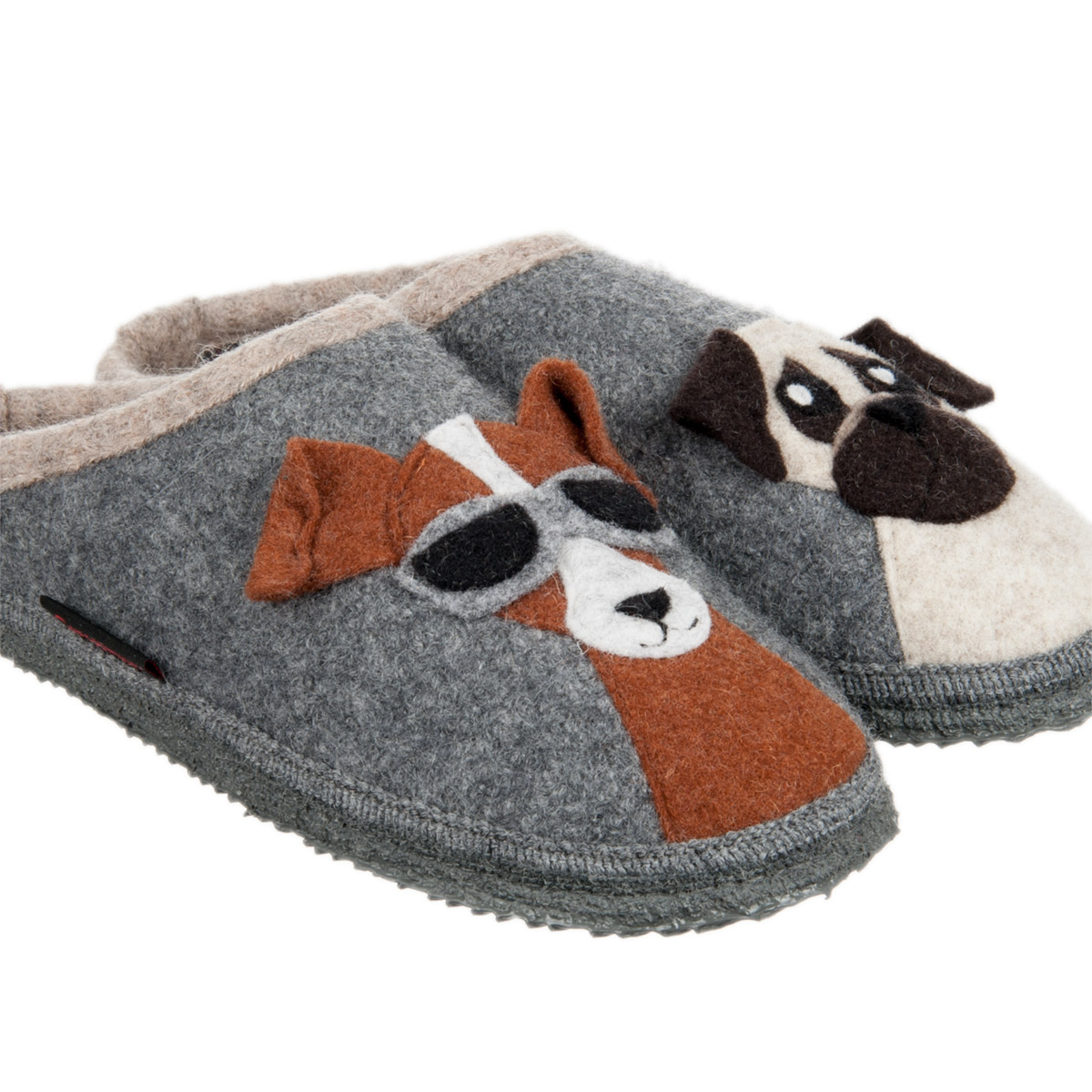 Pantofole Unisex Per Cani - Modello Jim - Tessuto Marrone - Taglia 42 2/3 EU - Divertenti E Lavabili