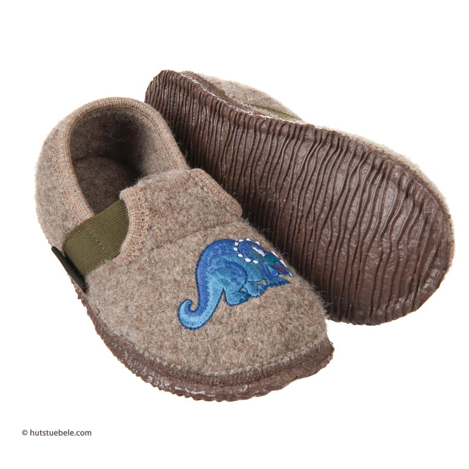 Giesswein Pantofole Bambino Arnstadt In Cotone 100% – Antiscivolo, Morbide E Traspiranti Con Elastico (Verde, Taglia 30, Perfette Per 23-35)