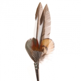 Piuma Per Cappello Breiter - Vera Piuma Di Anatra, Con Guaina E Ago, Design Tradizionale - Foto 5