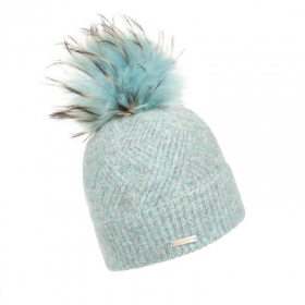 Berretto Seeberger con Pompon in Pelliccia