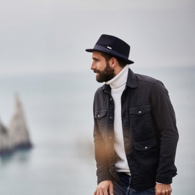 Trilby da uomo in feltro di lana