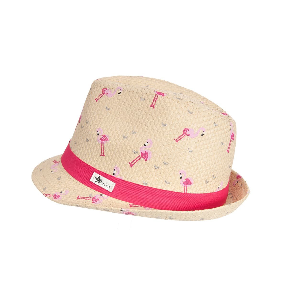 STERTALER  Cappello di paglia per bambina con motivo fenicottero -->  cappelleria Hutstuebele - cappelli e berretti per