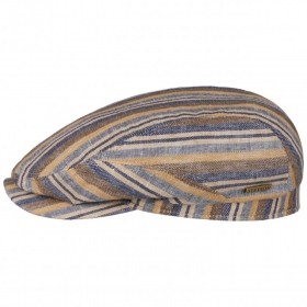 Elegante berretto piatto in lino STETSON