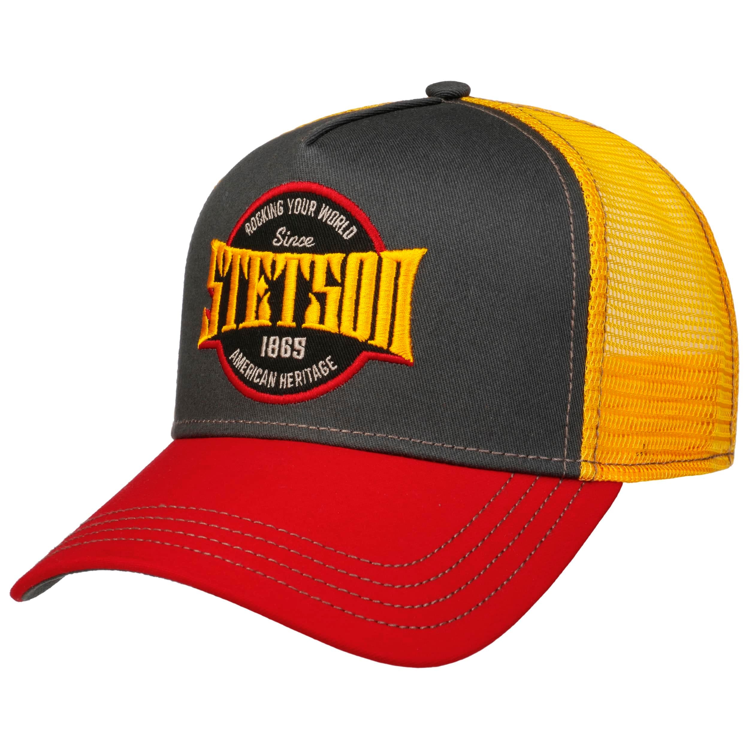 STETSON | Driver Cap Berretto da uomo con righe in lino --&gt