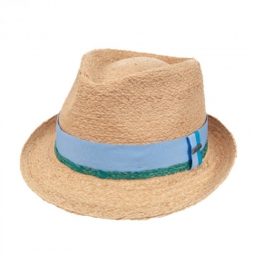 Elegante cappello trilby in paglia da uomo di Stetson